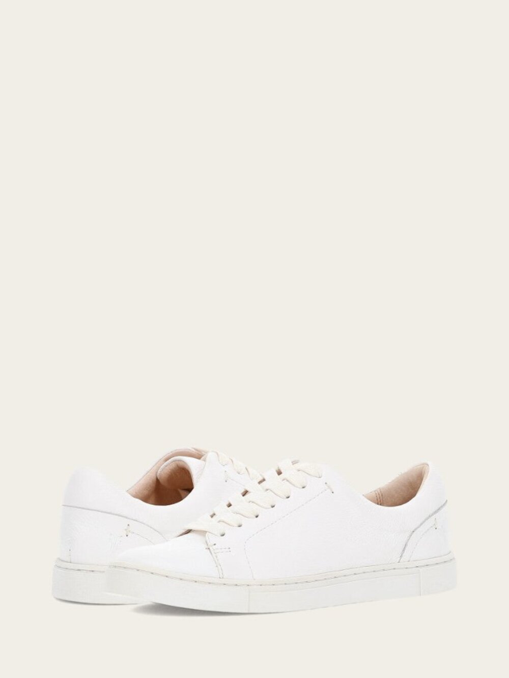 FRYE White Leather Ivy Low Top Lace Up Sneakers Size 8.5